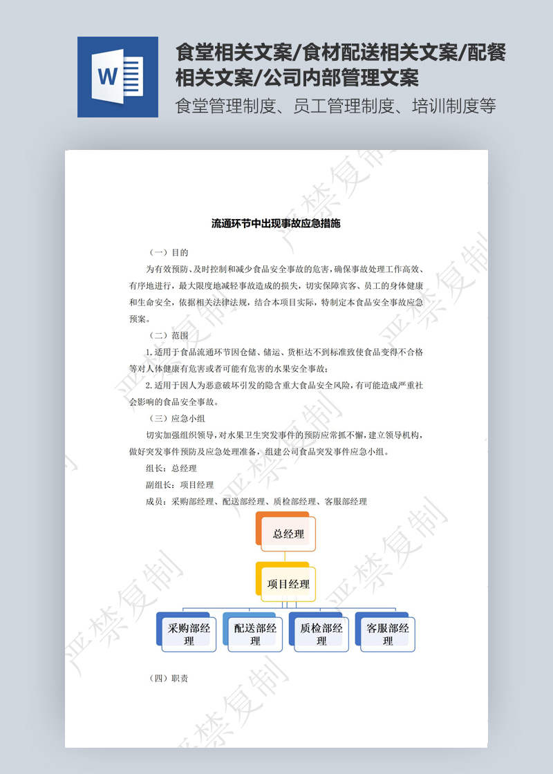流通環節中出現事故應急措施